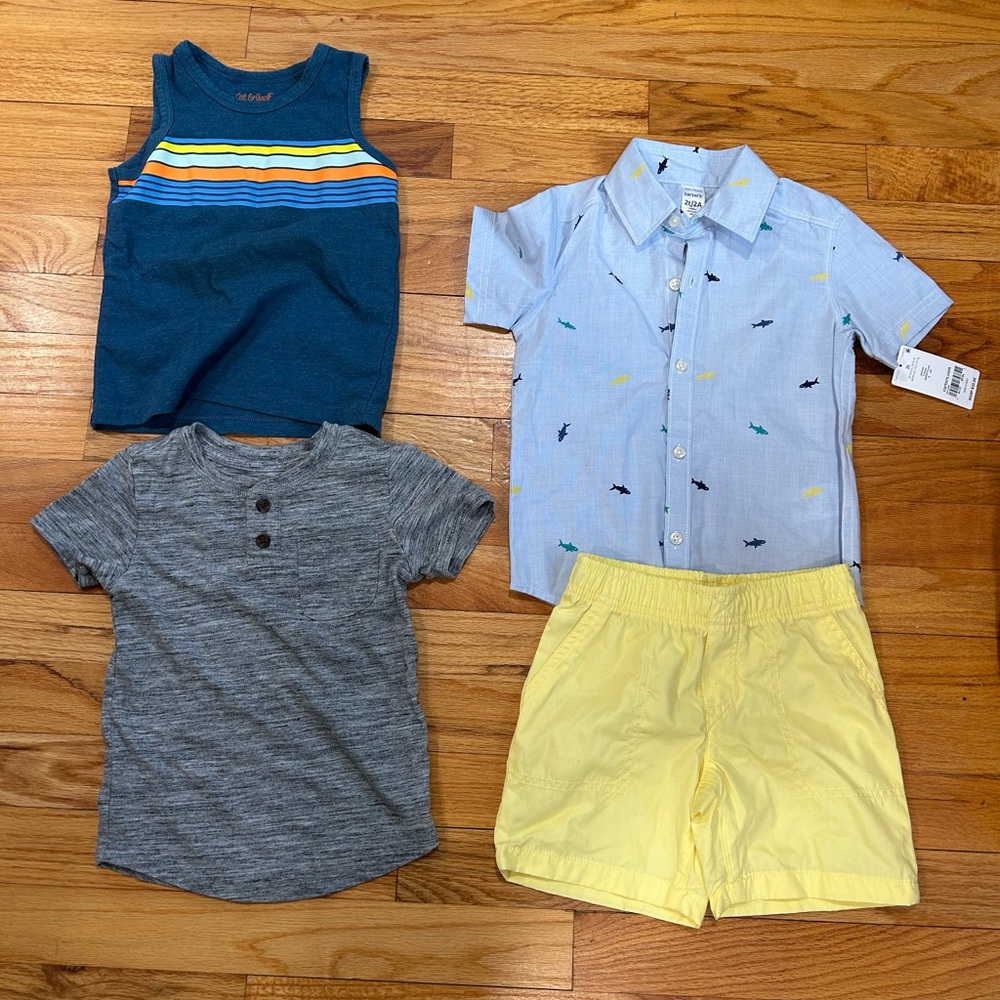 Bundle of size 2T Carters new with Tags plus two Cat & Jack new but no tags